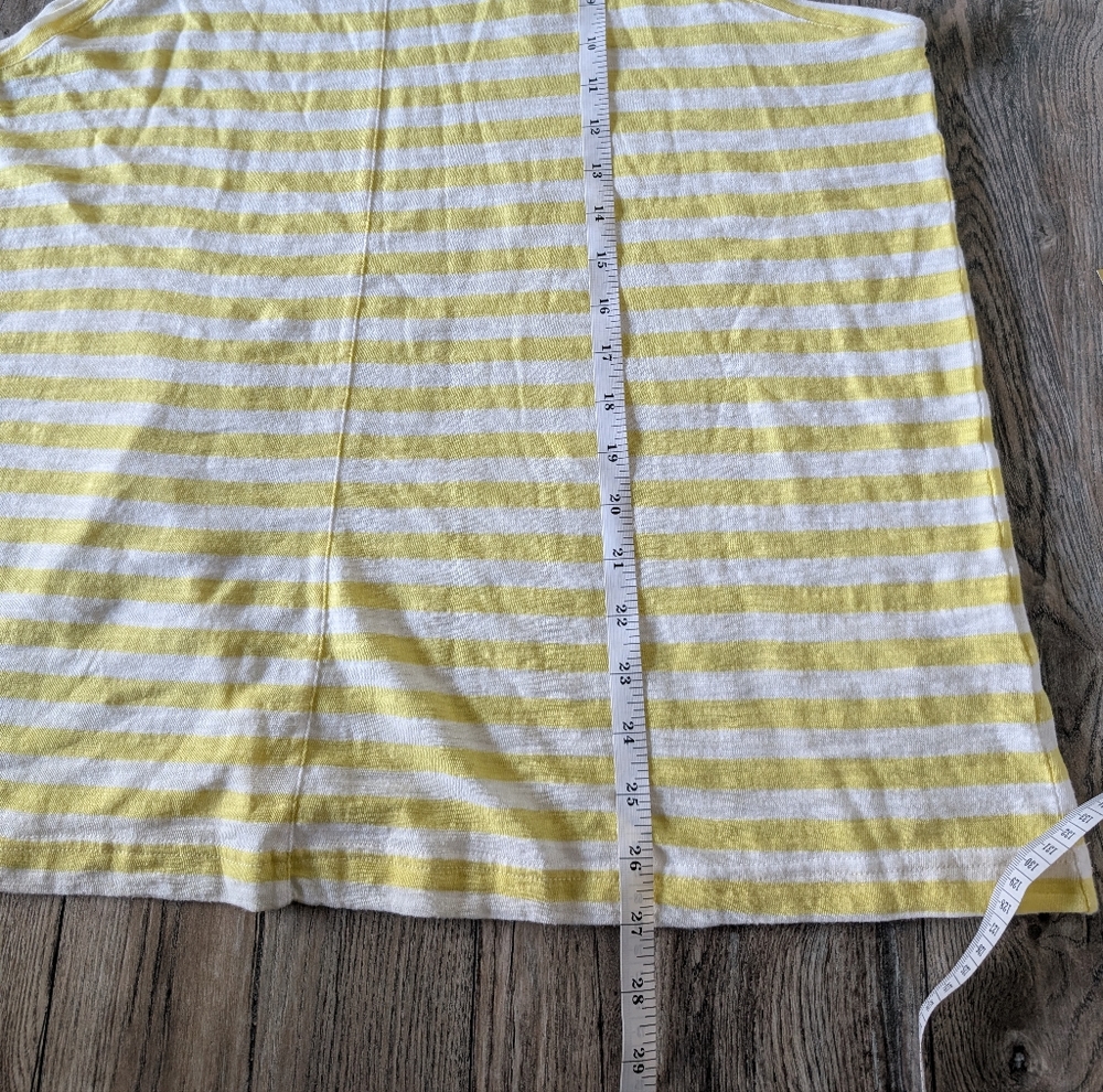 CASLON Tank Top Yellow and White Stripes Plus Size 1X NWOT - Picture 5 of 9